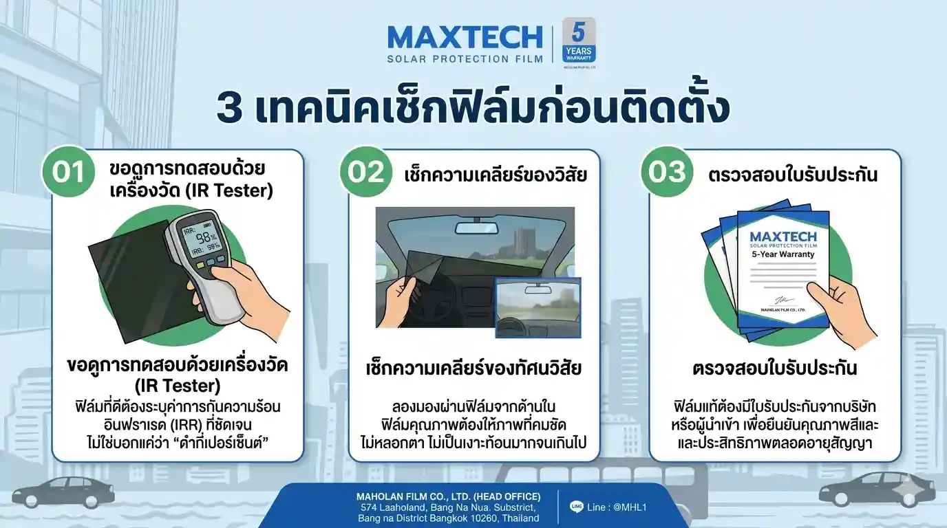 วิธีเช็กฟิล์มแท้และคุณภาพฟิล์มก่อนซื้อยกม้วน