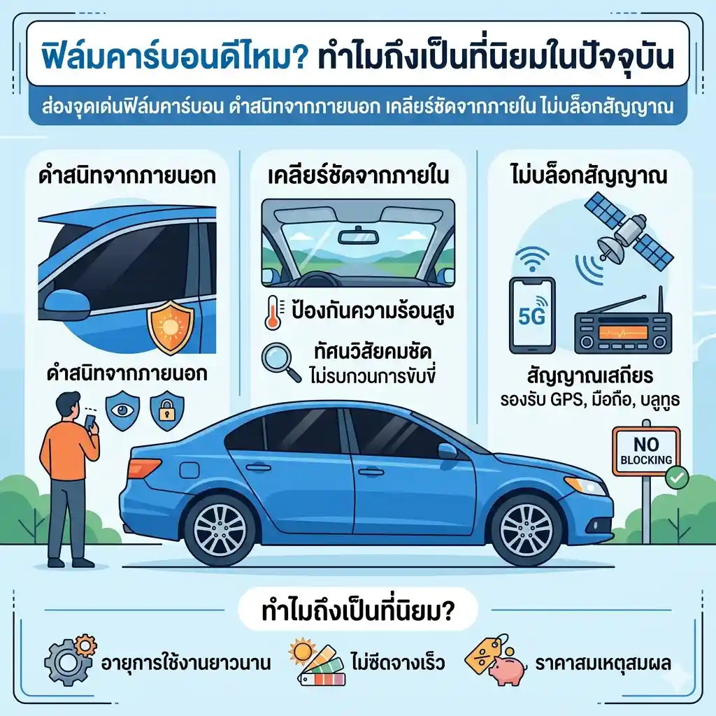 ความทนทานและข้อดีของฟิล์มคาร์บอน
